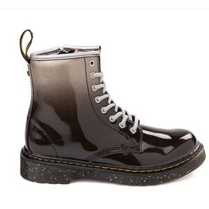 New Dr. Martins Girl’s Gradient Glitter Leather Lace Up Boots 2
